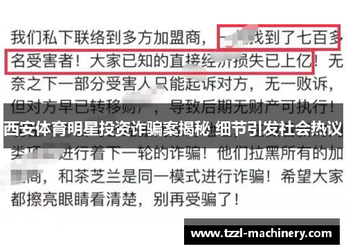 西安体育明星投资诈骗案揭秘 细节引发社会热议
